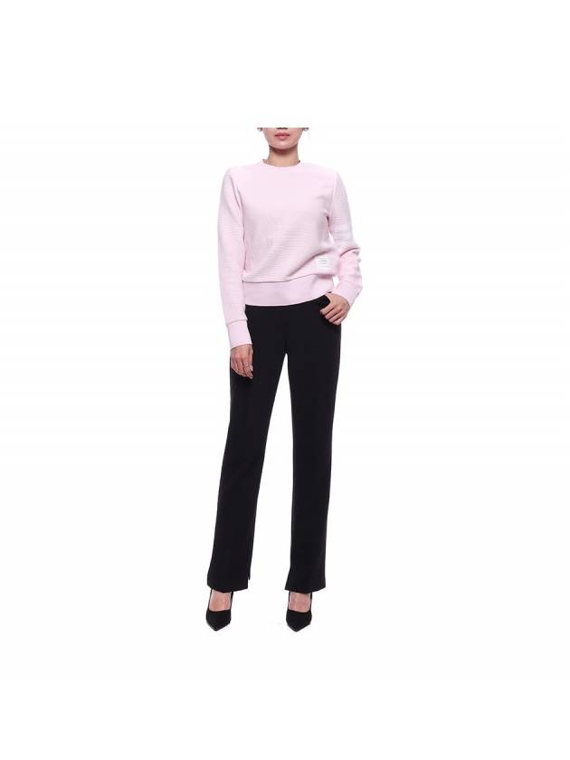 Ottoman Rib 4-Bar Crew Neck Sweatshirt Pink - THOM BROWNE - BALAAN 4