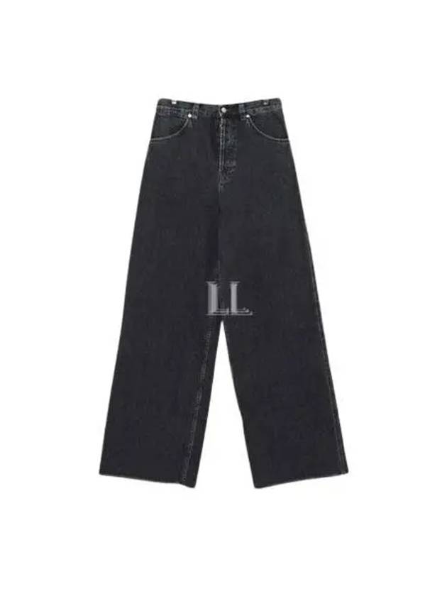 Vintage Effect Organic Cotton Denim Jeans Black - GUCCI - BALAAN 2