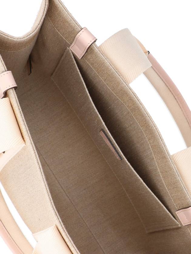 Woody Canvas Medium Tote Bag Cement Pink - CHLOE - BALAAN 5