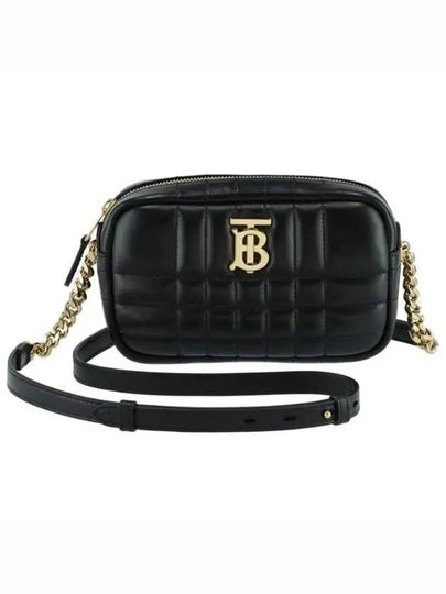 Quilted Leather Mini Lola Camera Shoulder Bag Black - BURBERRY - BALAAN 2