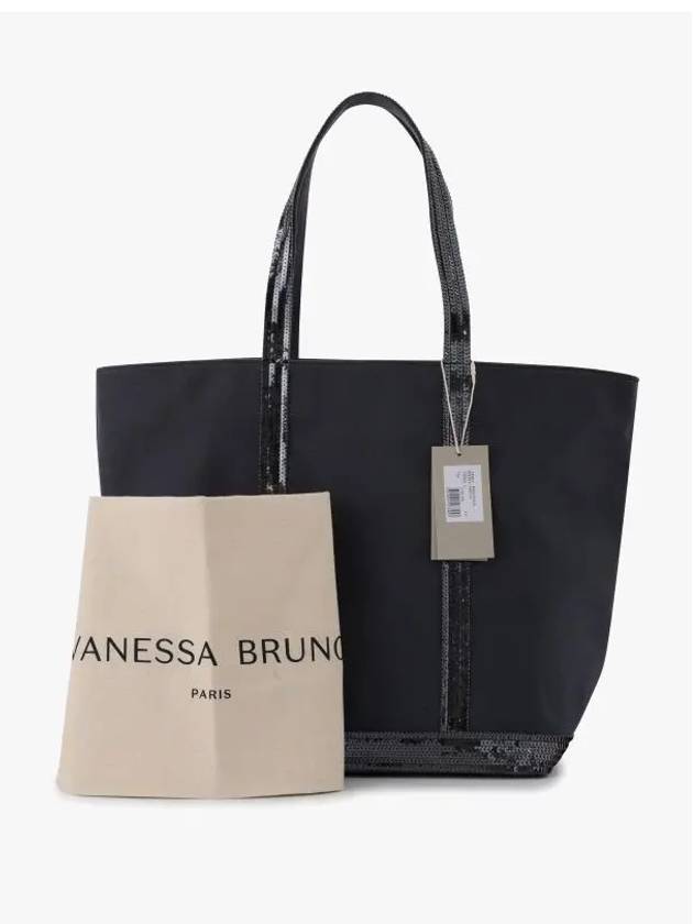 Cabas Moyen Sequin Tote Bag Navy - VANESSA BRUNO - BALAAN 5