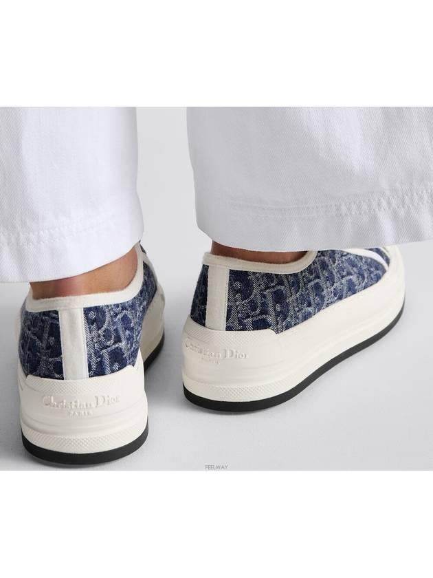 Walk'n'Dior Platform Cotton Low Top Sneaker Blue - DIOR - BALAAN 8