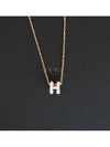 Mini Pop H Pendant Rose Gold & Blanc - HERMES - BALAAN 9