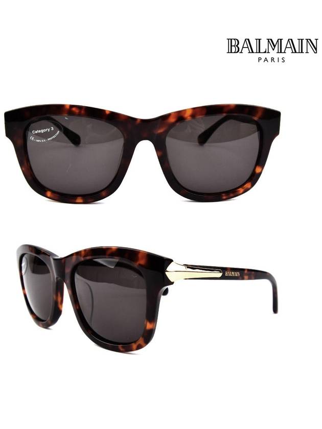 Eyewear Leopard Square Sunglasses Brown - BALMAIN - BALAAN 3