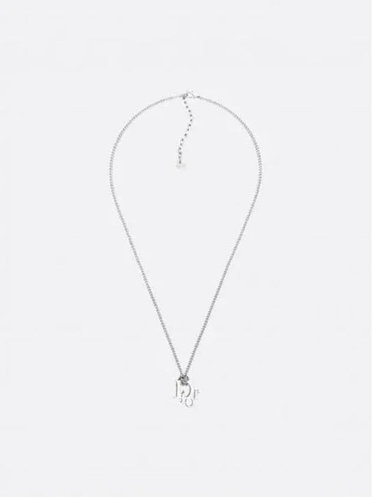 Oblique Pendant Necklace Silver - DIOR - BALAAN 2