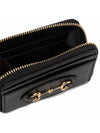 Horsebit Zipper Card Wallet Black - GUCCI - BALAAN 4