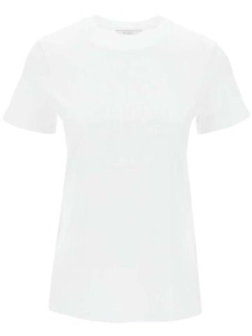 Taverna Applique Cotton Short Sleeve T Shirt White - MAX MARA - BALAAN 1