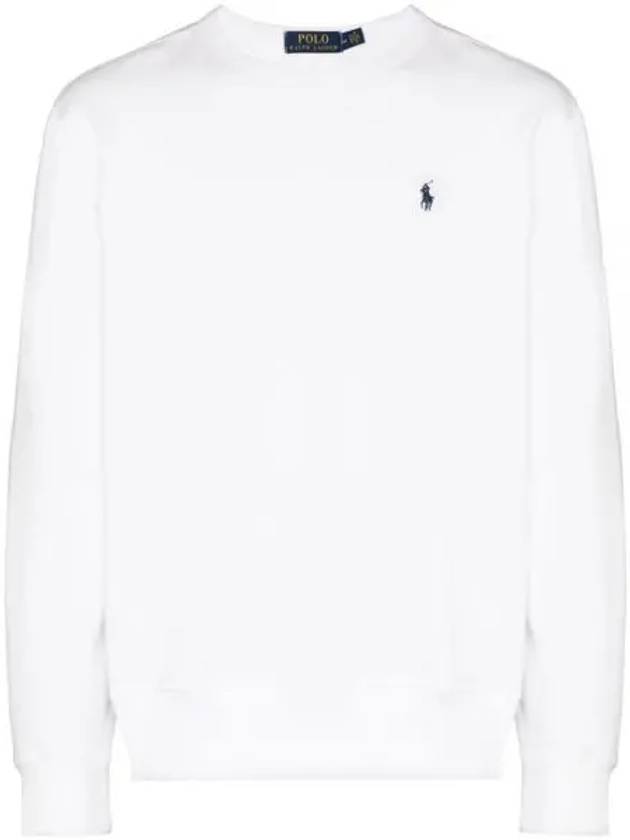 Embroidered Logo Pony Crew Neck Sweatshirt White - POLO RALPH LAUREN - BALAAN 2