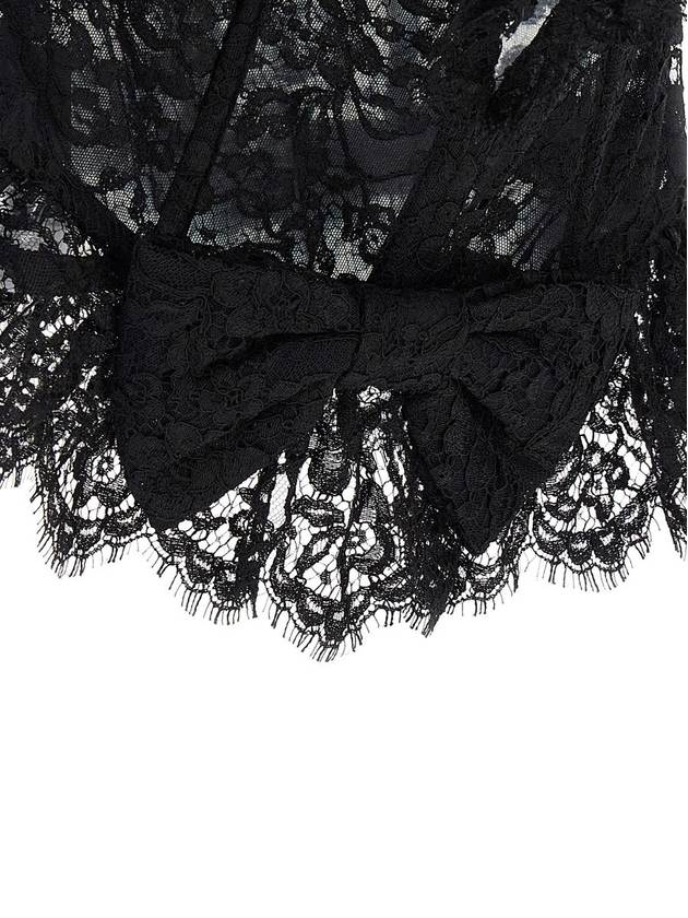 Alessandra Rich Lace Bow Bustier Top - ALESSANDRA RICH - BALAAN 4