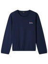 Embroidered Logo Knit Top Navy - A.P.C. - BALAAN 6