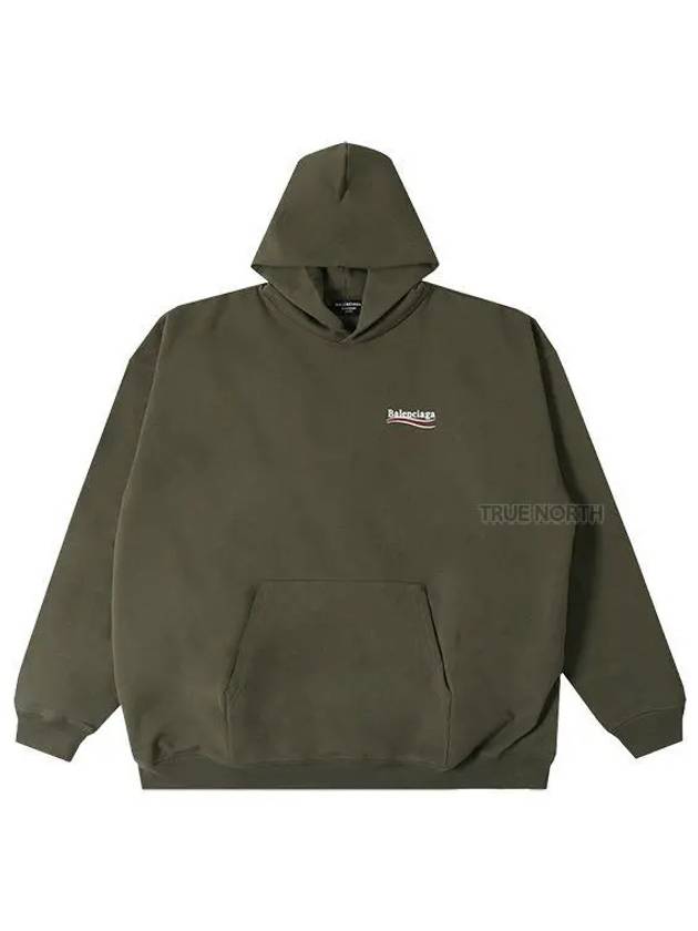 Men's Political Campaign Large Fit Hoodie Khaki - BALENCIAGA - BALAAN 2