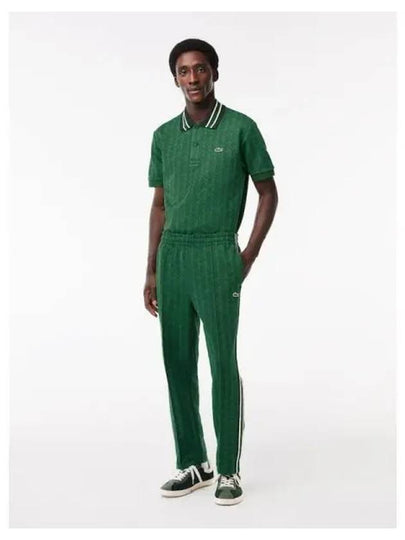 Paris Monogram Jacquard Track Pants Green - LACOSTE - BALAAN 2