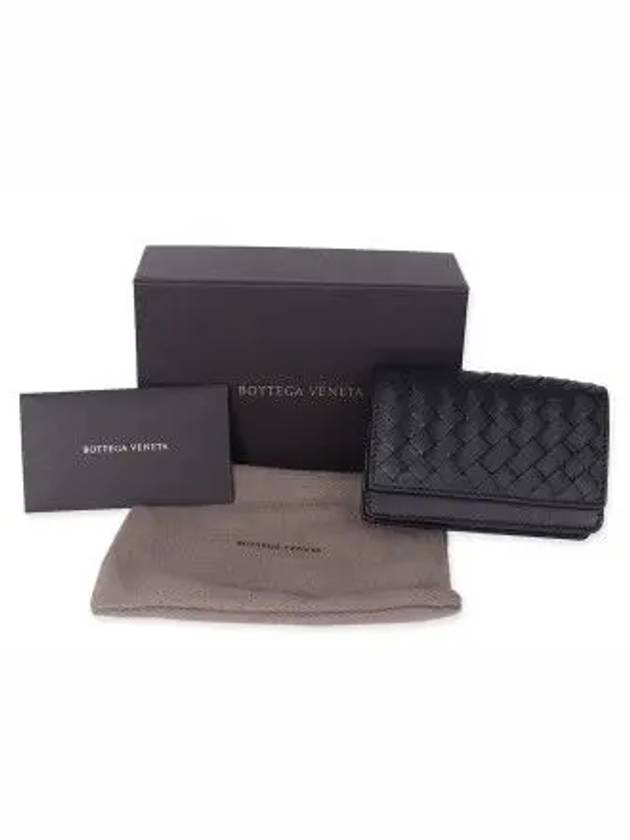 Intrecciato Leather Card Wallet Black - BOTTEGA VENETA - BALAAN 6