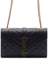 Matelasse Envelope Small Shoulder Bag Black - SAINT LAURENT - BALAAN 3