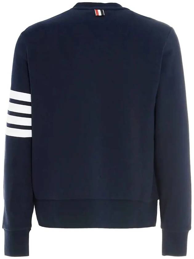 Classic V-Neck 4 Bar Stripe Cardigan Navy - THOM BROWNE - BALAAN 3