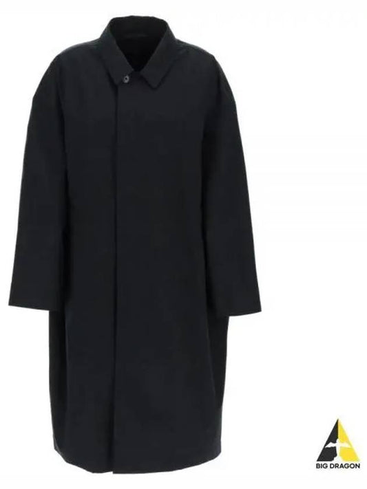 WR Cotton Twill Oversized Coat Jet Black - LEMAIRE - BALAAN 2