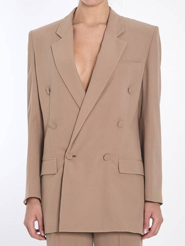 Jacket In Silk Crepe - SAINT LAURENT - BALAAN 1