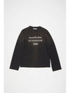 Stamp Logo Long Sleeve T-Shirt Faded Black - ACNE STUDIOS - BALAAN 2