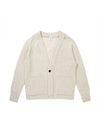 Wool Texture Cardigan Ivory - SOLEW - BALAAN 2