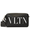 VLTN Logo Leather Cross Bag Black - VALENTINO - BALAAN 2