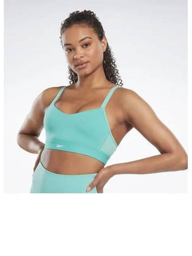 S Lux Strappy Sports Bra TOP Light Green HN7675 - REEBOK - BALAAN 1