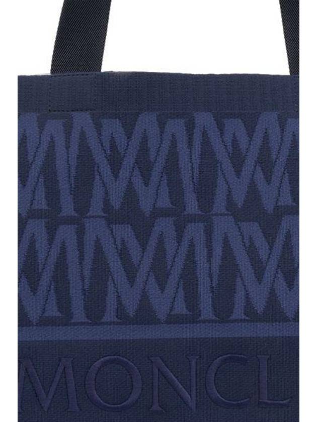 Knit Tote Bag Navy - MONCLER - BALAAN 6