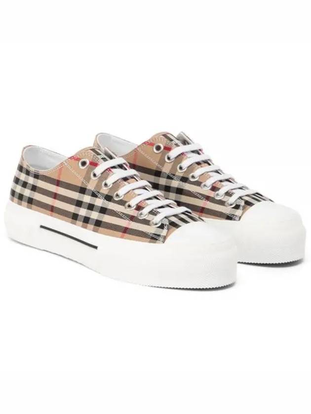 Vintage Check Cotton Sneakers Archive Beige - BURBERRY - BALAAN 2