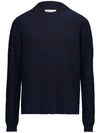 Back Stitch Crew Neck Knit Top Navy - MAISON MARGIELA - BALAAN 2