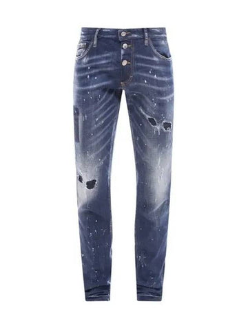 Men's Patchwork Slim Jeans - DSQUARED2 - BALAAN.