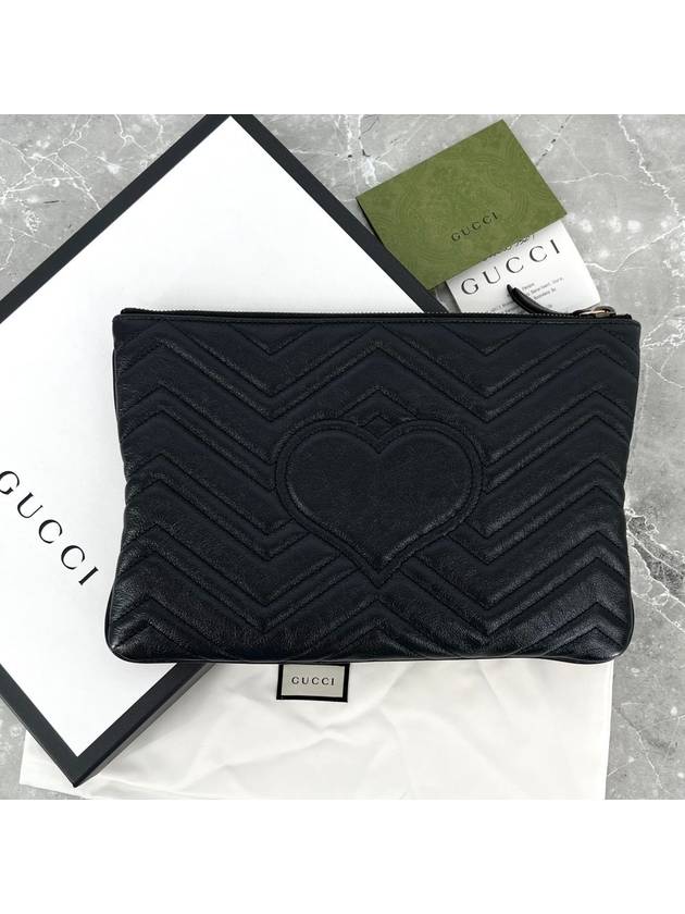 Matelasse Chevron Women s Clutch Bag Black 525541 - GUCCI - BALAAN 2