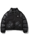 Hybrid smoking quilted down jacket BLACK WOMAN - MALBON GOLF - BALAAN 3