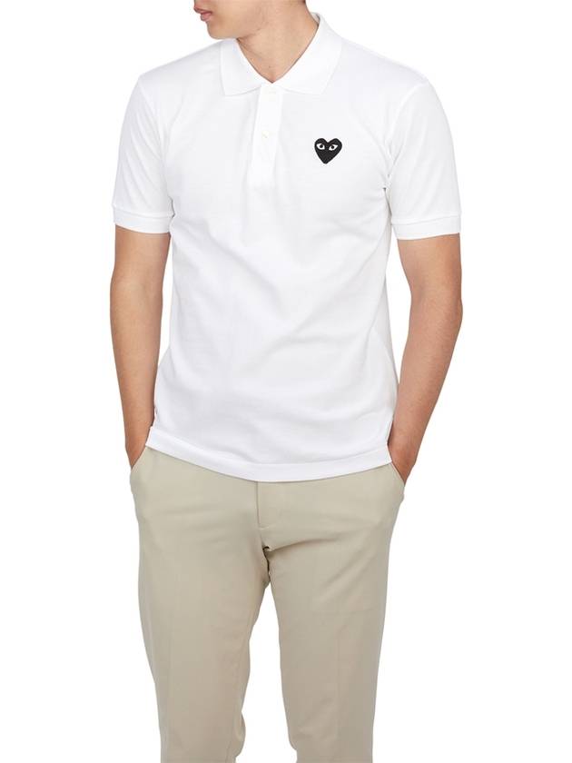 Comme des Gar ons Black Wappen Men s Collar Short Sleeve T Shirt AZ T066 051 2 - COMME DES GARCONS PLAY - BALAAN 4