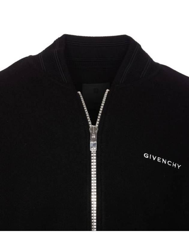 4G Star Logo Wool Bomber Jacket Black - GIVENCHY - BALAAN 5