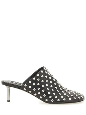 Jil Sander Nappa Leather Mules With Studs - JIL SANDER - BALAAN 1