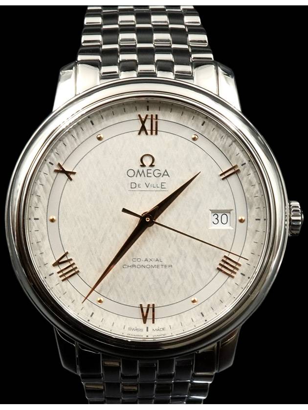 39 5MM Steel Automatic Co Axial Chronometer DeVille Prestige Men s Watch 424 10 40 - OMEGA - BALAAN 1