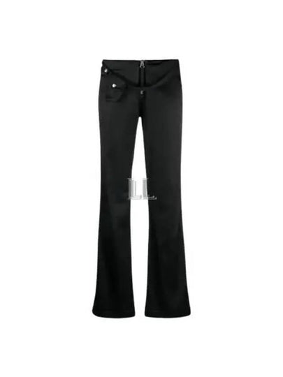 P Stella Stretch Satin Straight Pants Black - DIESEL - BALAAN 2