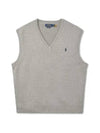 Big fit cotton sweater vest gray - POLO RALPH LAUREN - BALAAN 2