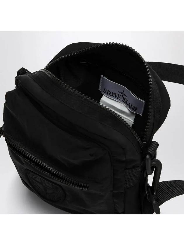 Logo Patch Cross Bag Black - STONE ISLAND - BALAAN 3