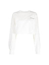 Feng Chen Wang logo embroidered cropped sweatshirt FWF16HD01 WHITE - FENG CHEN WANG - BALAAN 1