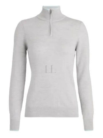 24 Contrast Tipping Merino Wool QRT Zip Sweater GLS000008 HGR Women Quarter - G/FORE - BALAAN 1