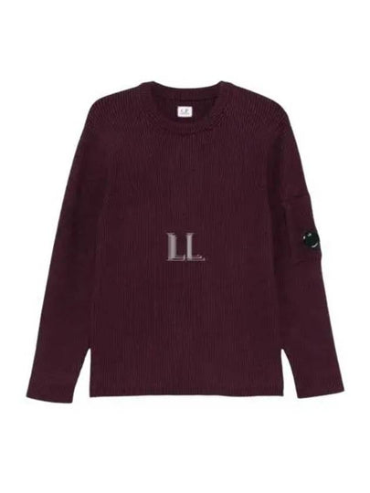 Full Rib Crew Neck Knit Top Purple - CP COMPANY - BALAAN 2