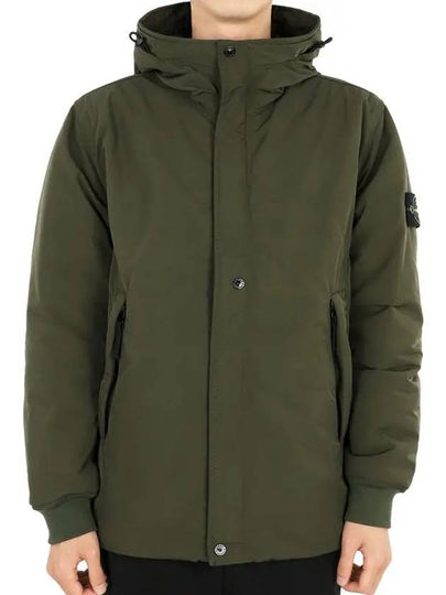 Logo Wappen Patch Hooded Jacket Green - STONE ISLAND - BALAAN 2