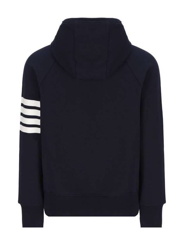 Engineered 4 Bar Diagonal Zip Up Hoodie Navy - THOM BROWNE - BALAAN 3