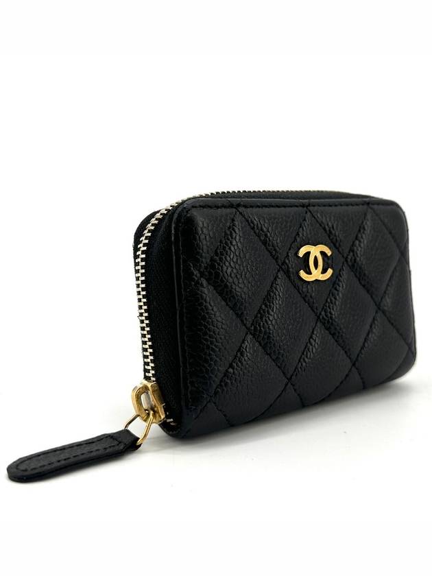 Caviar zipper gold card wallet - CHANEL - BALAAN 3