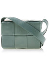 Cassette Small Leather Cross Bag Sage Green - BOTTEGA VENETA - BALAAN 4