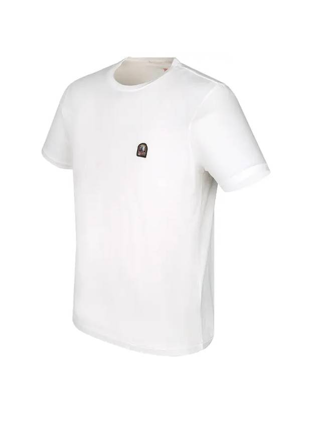 Men's Logo Patch Short Sleeve T-Shirt White - PARAJUMPERS - BALAAN 1