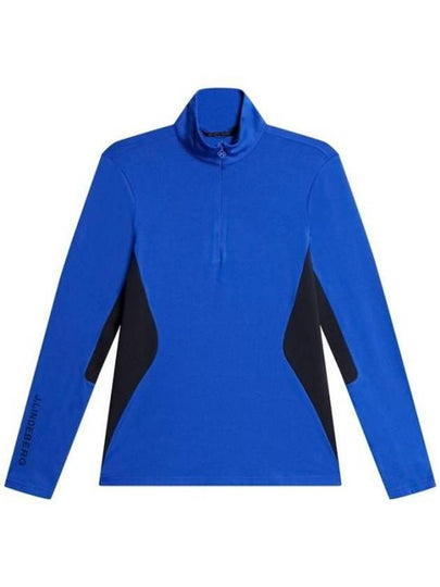 Cookies Mid Layer Quarter Zip Long Sleeve T-Shirt Club Blue - J.LINDEBERG - BALAAN 2