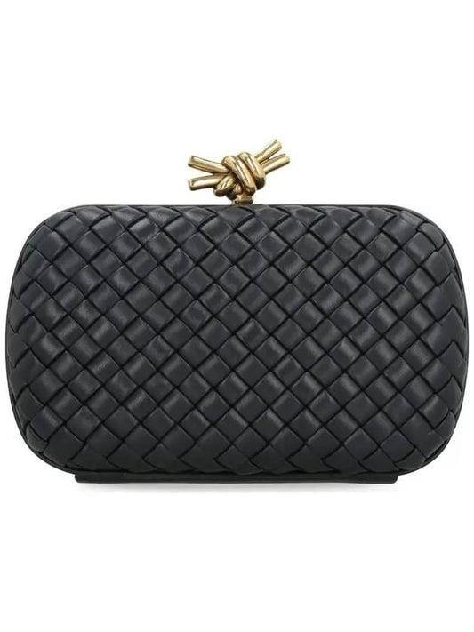 Knot Minaudiere Pouch Bag Black - BOTTEGA VENETA - BALAAN 1