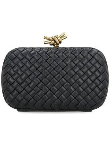 Knot Minaudiere Pouch Bag Black - BOTTEGA VENETA - BALAAN 1