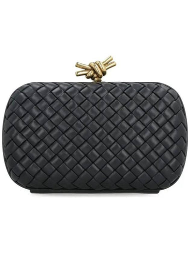 Knot Minaudiere Pouch Bag Black - BOTTEGA VENETA - BALAAN 1